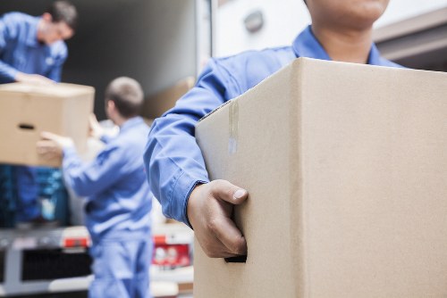 Team loading boxes and furniture for a Soho move