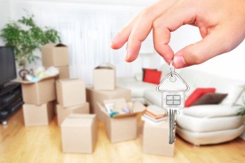 Packing and loading items for a commercial relocation in central London