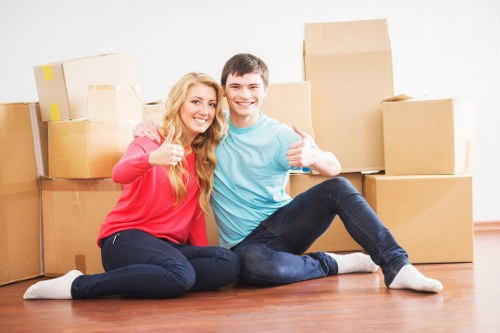 Office packing boxes and labels for Soho business relocation