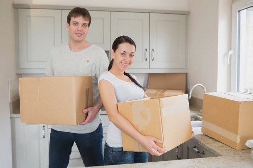 Careful wrapping of fragile household items